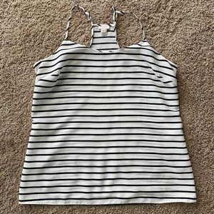 J. Crew Striped Racerback Tank Sz 10